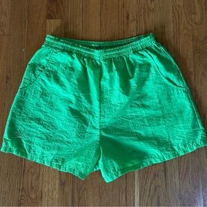 Vintage Speedo Neon Green Nylon Shorts
